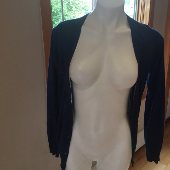 Navy open cardigan - Picture 9 of 13